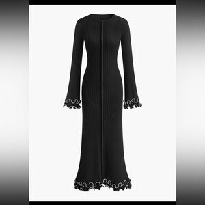 NWT Commense ruffle sweater dress.